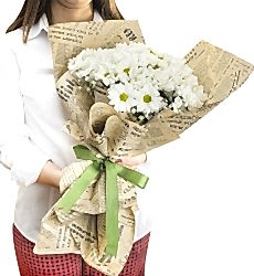 Kucak Dolusu Beyaz Papatya Buketi