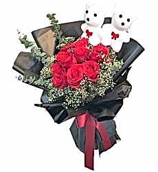 9 Gül Buketi Ayıcıklı