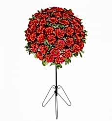 Kırmızı yapay gerberalar ile hazırlanmış açılış, düğün, nişan ve nikah çiçeği.