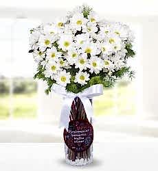 Öğretmenler Günü Mesajlı Papatyalar