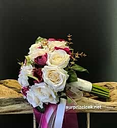 Fuşya&Krem Gelin Çiçeği 