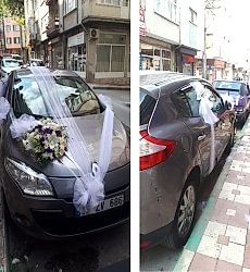 Gelin ve Nişan Arabası süslemesi 