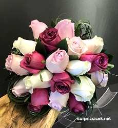 Canlı Pembe Güllerden Gelin Çiçeği