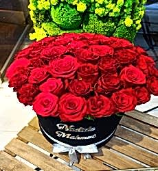 Kutuda İsimli Kırmızı Güller 