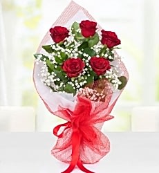 5 Kırmızı Gül Buketi